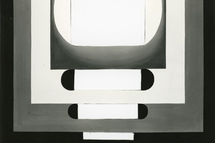 Jan Berdyszak, Integral Komposition 1971, tempera tusch 53x70
